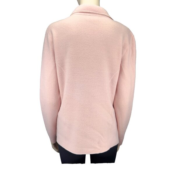 STEPHANIE PHILLIPS Lazy Luxury 100% Merino Wool Soft Pink Boxy Cardigan sz 8 - Picture 7 of 11